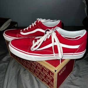 Red Old School Canvas Vans